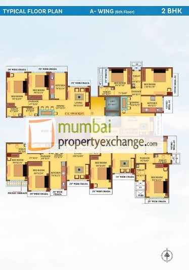 A Wing- 6th floor -floor plan