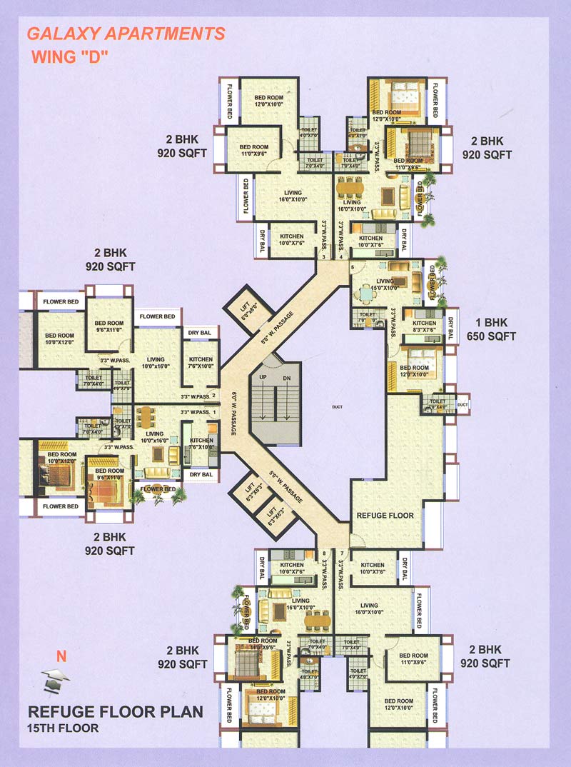 D WIng 15 Floor Plan