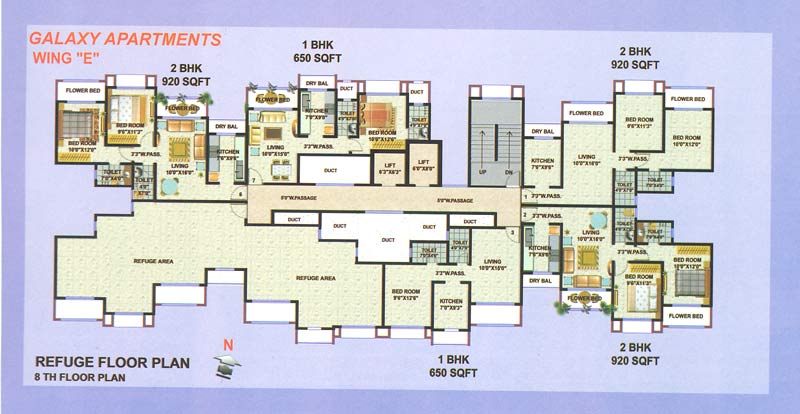 E Wing 8th Floor Plan