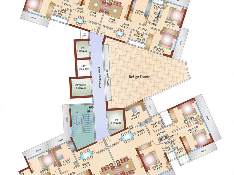 Habitat Refuge Floor Plan (7th Level)