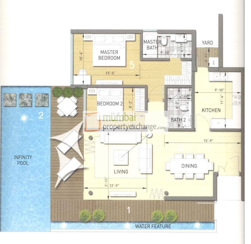 2 BHK Unit Plan