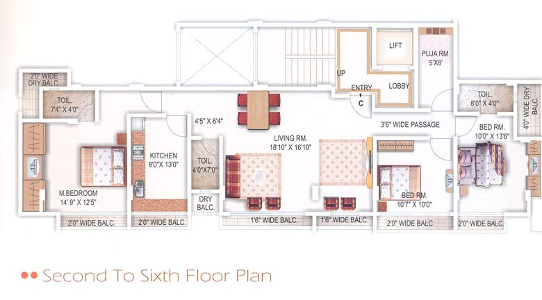 Flat on rent in Ajinkya Durga, Vile Parle East