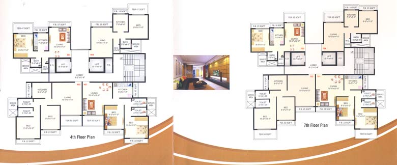 4th and 7th Floor Plan