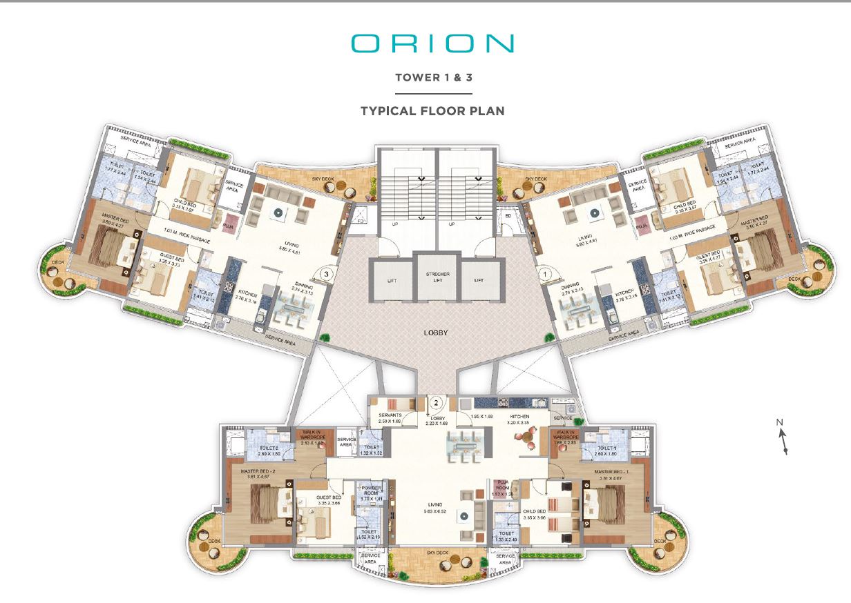  Orion Typical Floor Plan Orion 1-3
