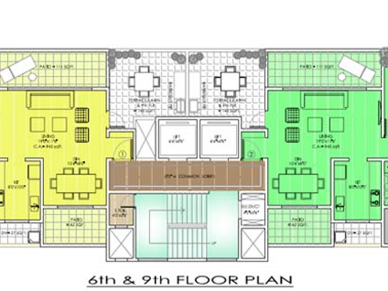6 and 9 Floor Plan