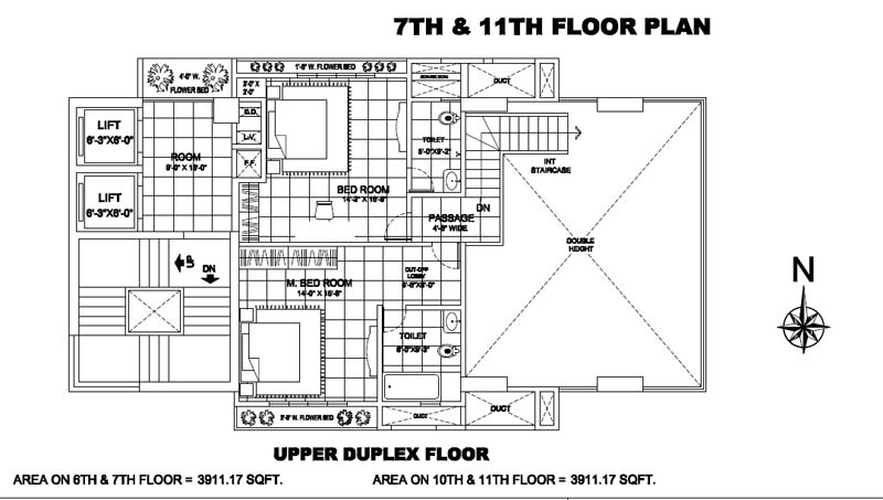 7th and 11th floor Plan