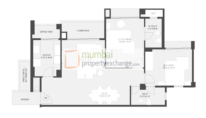 B wing 2bhk type A