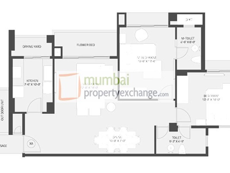 B wing 2bhk type A