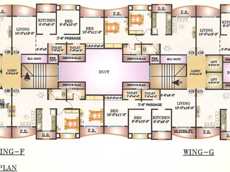Wing F & G Floor plan