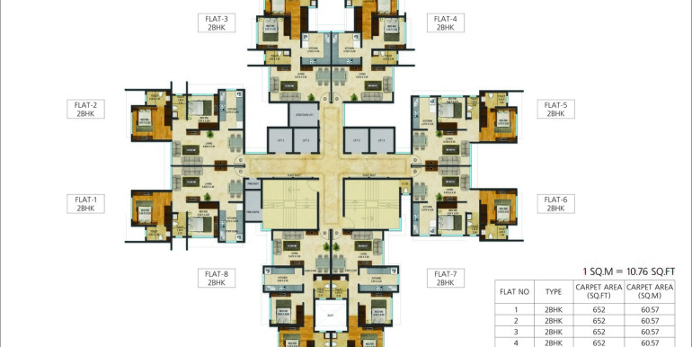 2 BHK Floor Plan