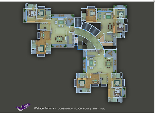 15th and 17th Floor Plan