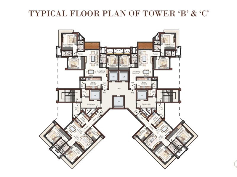 Ashford Royale Typical Floor Plan Wing B-C