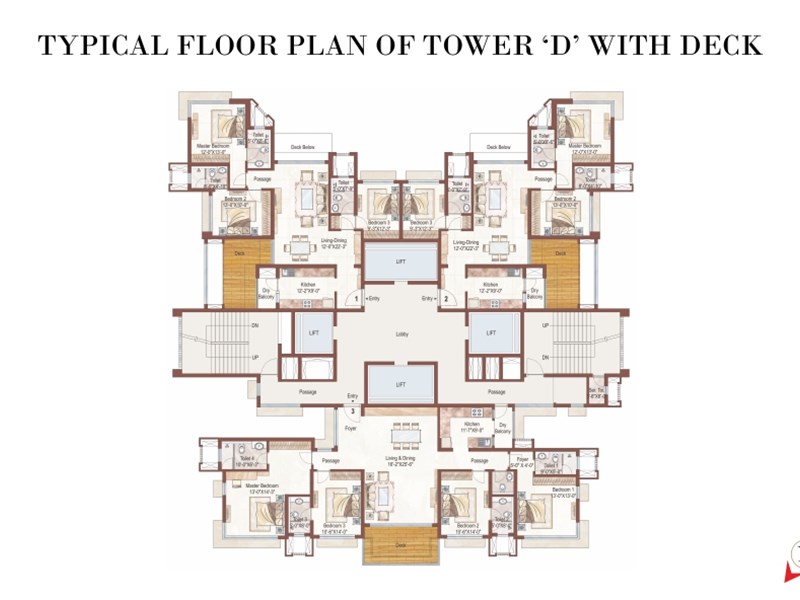 Ashford Royale Typical Floor Plan Wing D With Deck