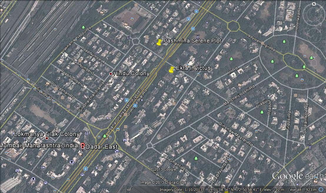 Ekta Invictus Googel Map