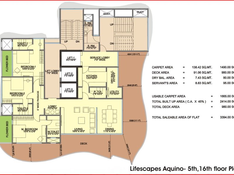 Lifespaces Aquino 5th, 16th  Floor Plan