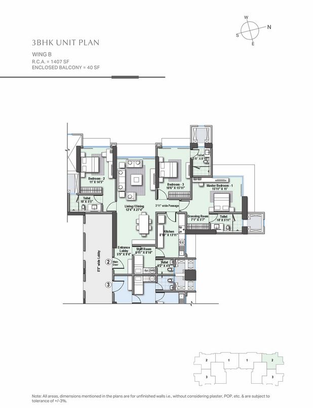 Raheja Imperia 3BHK Wing B