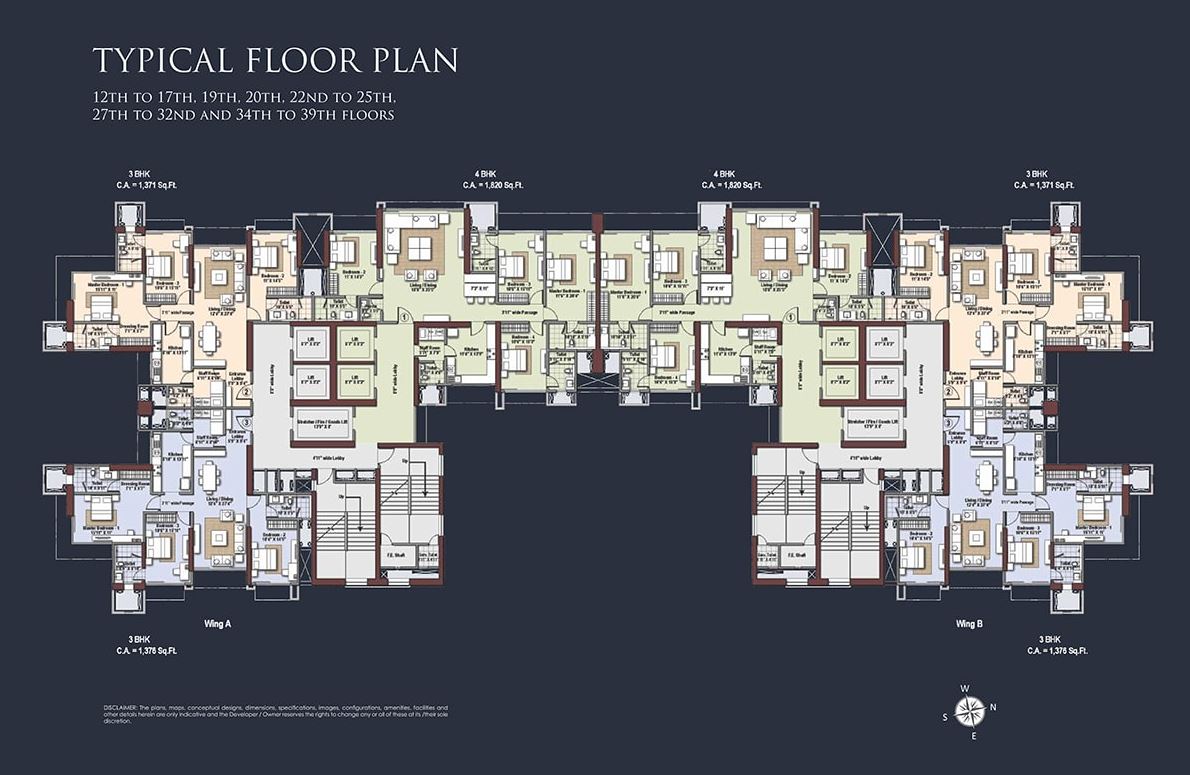 Raheja Imperia Typical Floor Plan-1