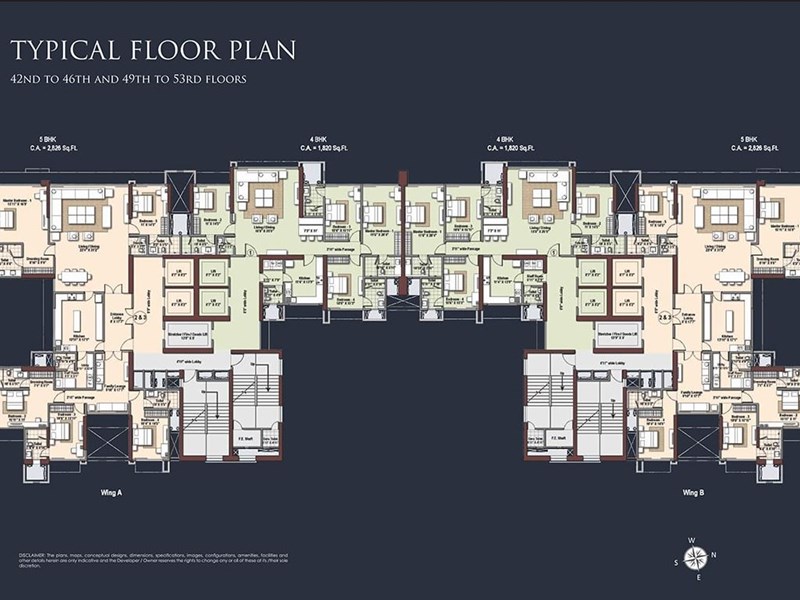 Raheja Imperia Typical Floor Plan-2