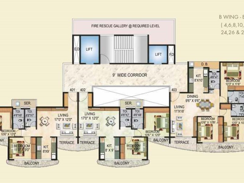 Sai Crystal Wing B Typical Floor Plan-Even