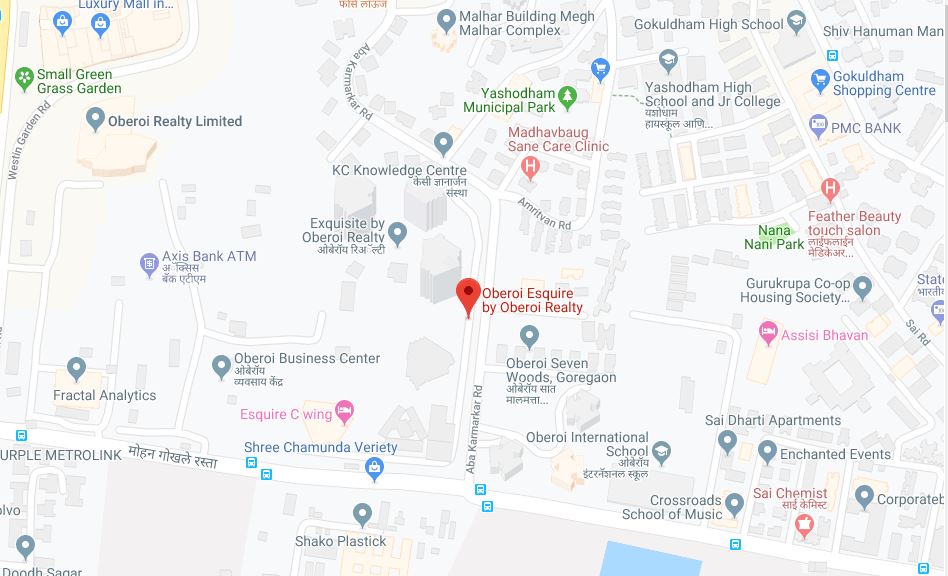 Location Map of Oberoi Esquire