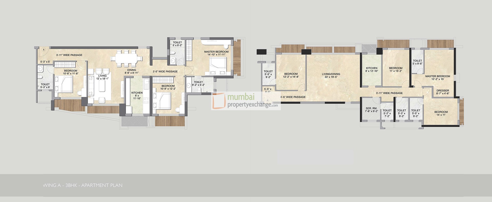 3 BHK Floor Plan