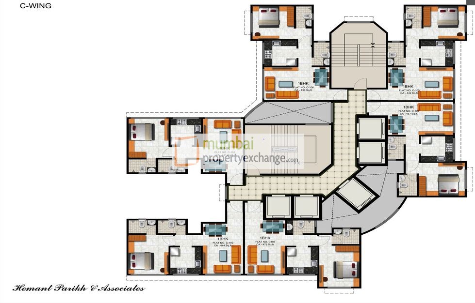 Wing C Typical Floor Plan