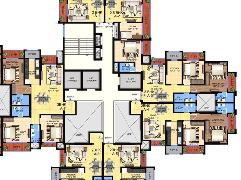 Hillcrest Wing A Typical Floor Plan