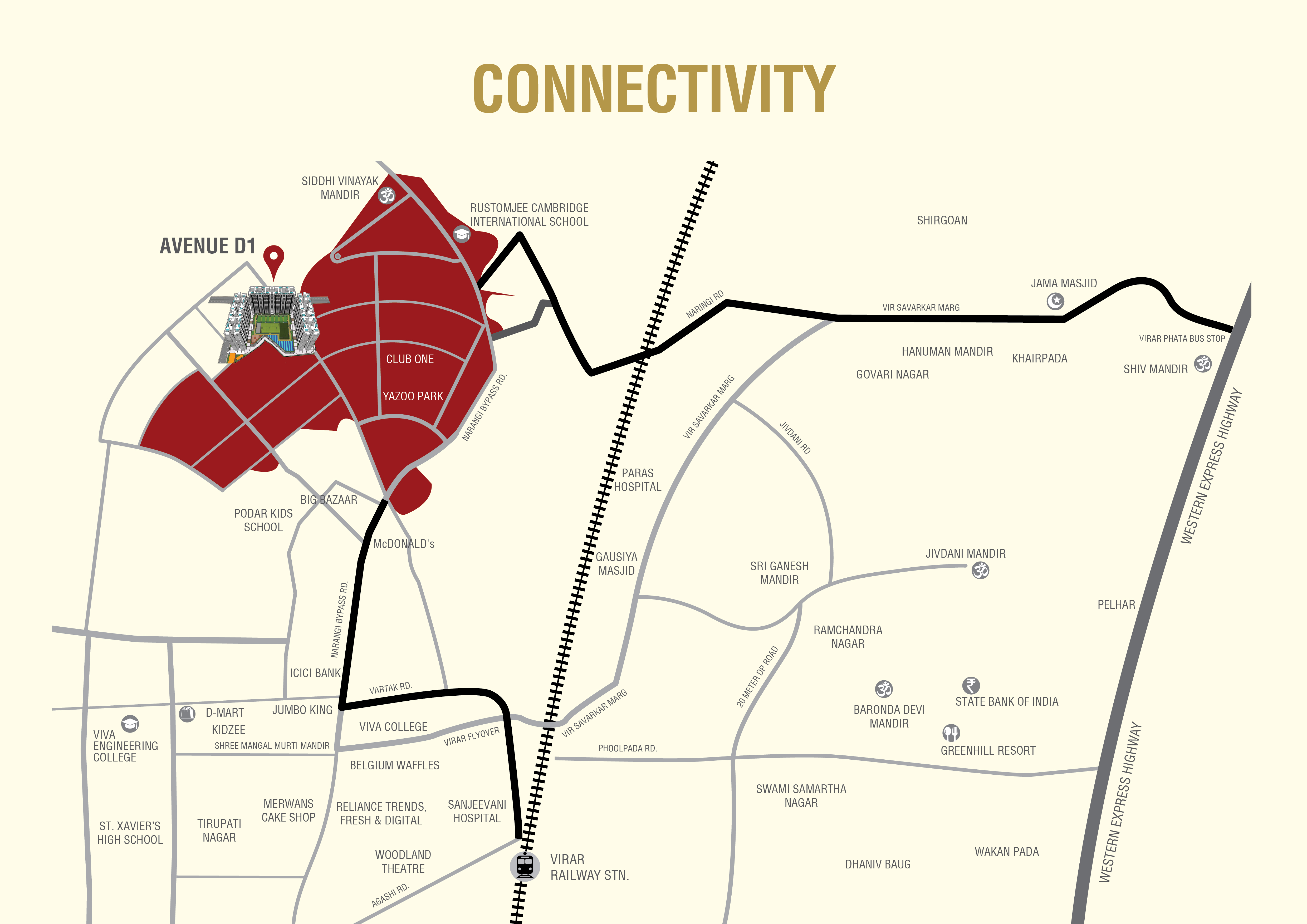 Rustomjee  Global City Location