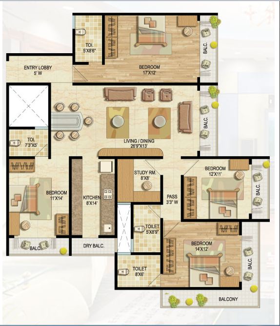 Flat on rent in Grandioso, Bandra East