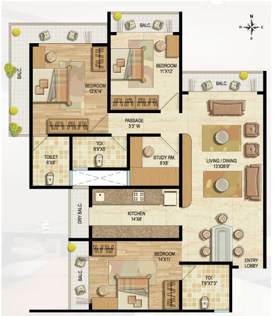 Flat on rent in Grandioso, Bandra East