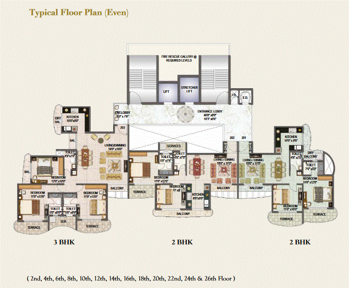 Sai Mannat Typical Floor Plan Wing A-Even
