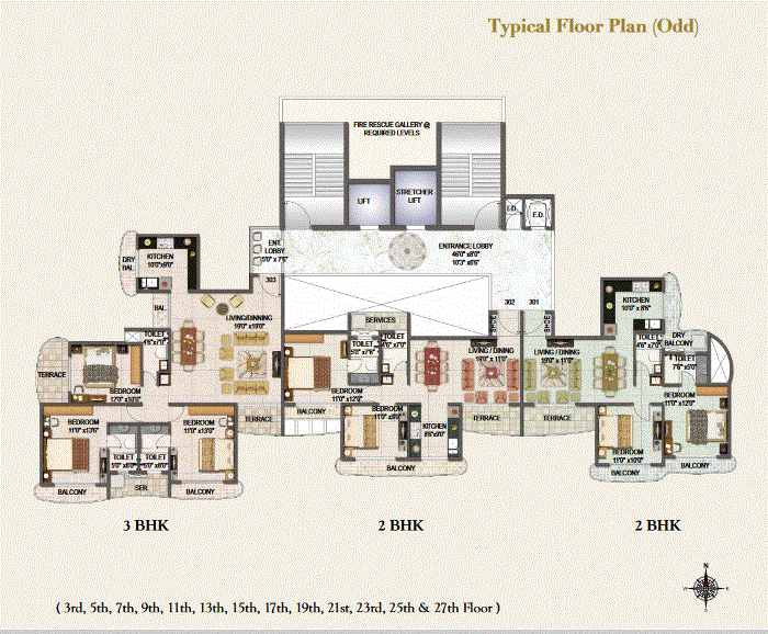 Sai Mannat Typical Floor Plan Wing A-Odd