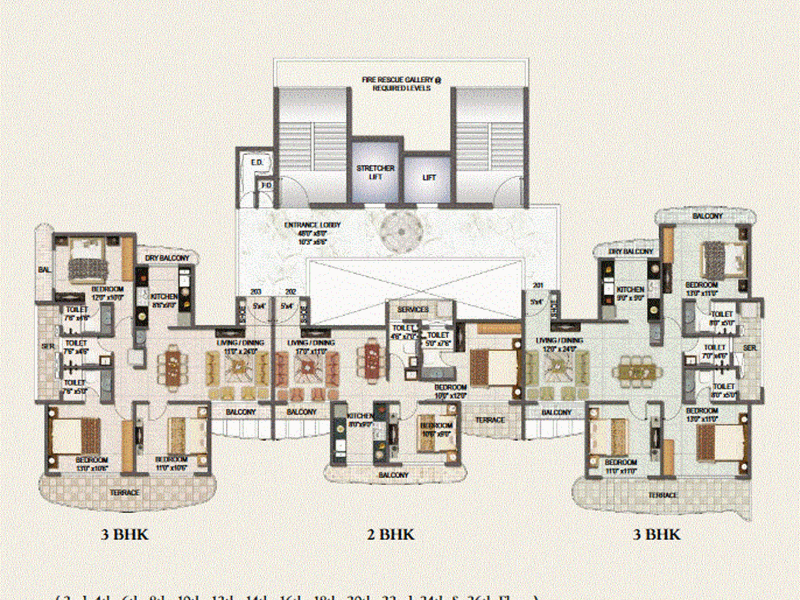 Sai Mannat Typical Floor Plan Wing B-D Even