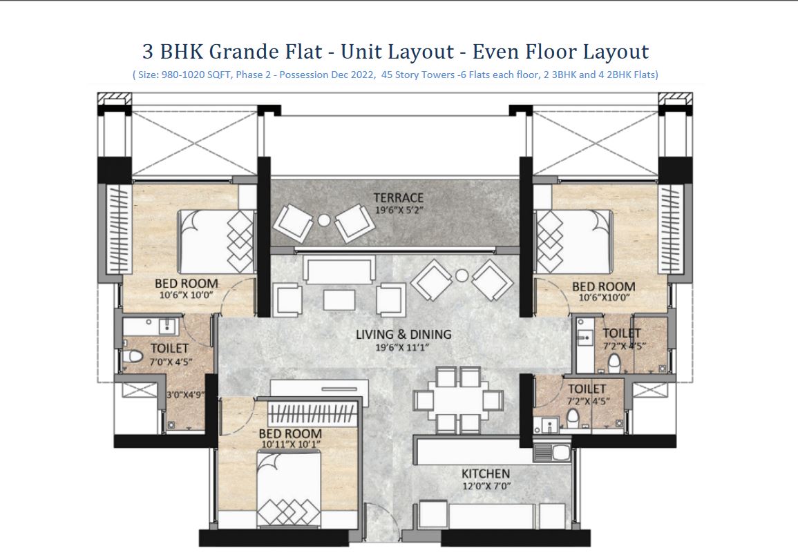 6 Adhiraj Samyama 3BHK Grande Even Plan Phase 2