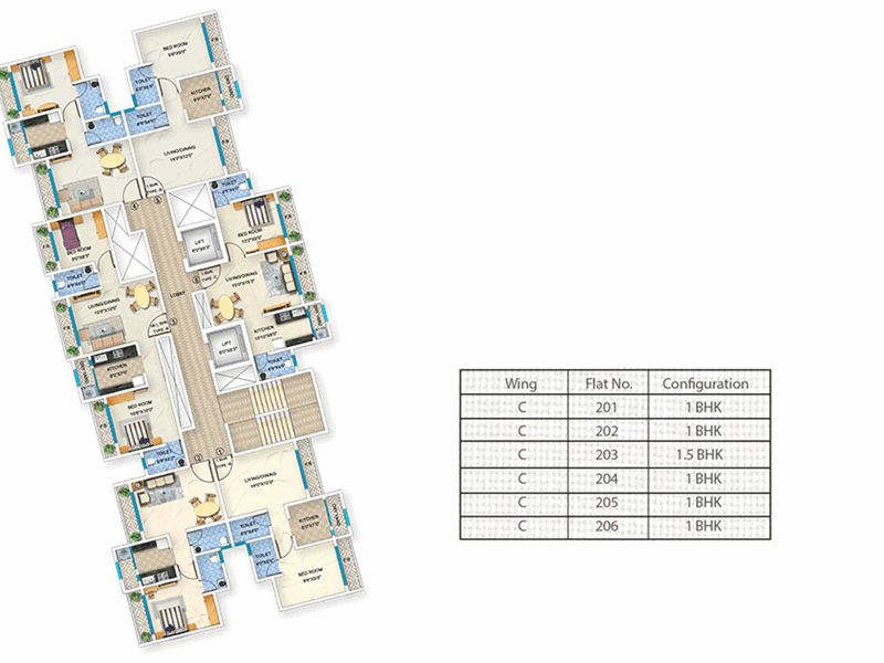 Arkade Arcopolis Typical Floor Plan Wing C