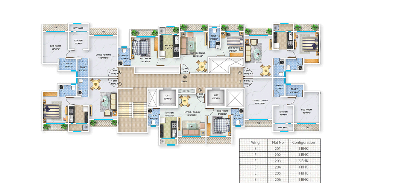Arkade Arcopolis Typical Floor Plan Wing E
