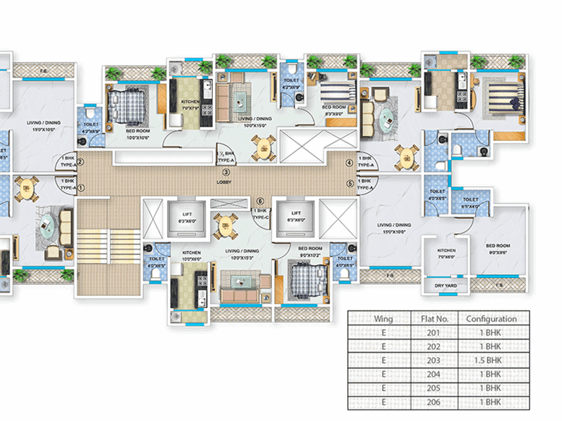 Arkade Arcopolis Typical Floor Plan Wing E