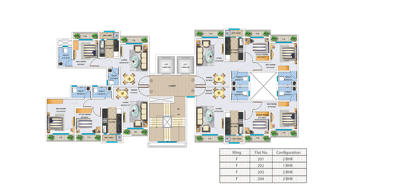 Arkade Arcopolis Typical Floor Plan Wing F