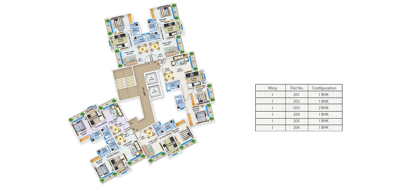Arkade Arcopolis Typical Floor Plan Wing J