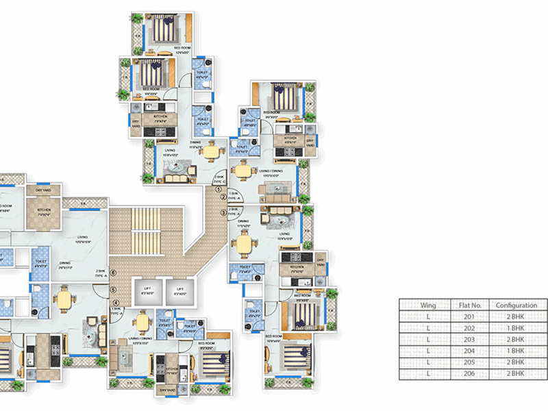 Arkade Arcopolis Typical Floor Plan Wing L