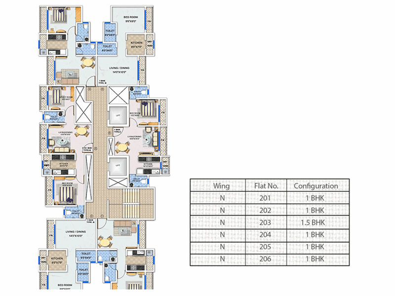 Arkade Arcopolis Typical Floor Plan Wing N