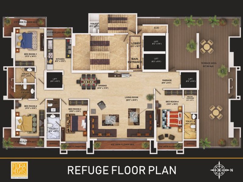 Flora Heights Refuge Floor Plan