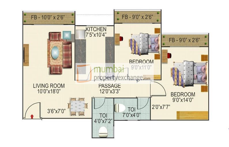 1.5BHK plan