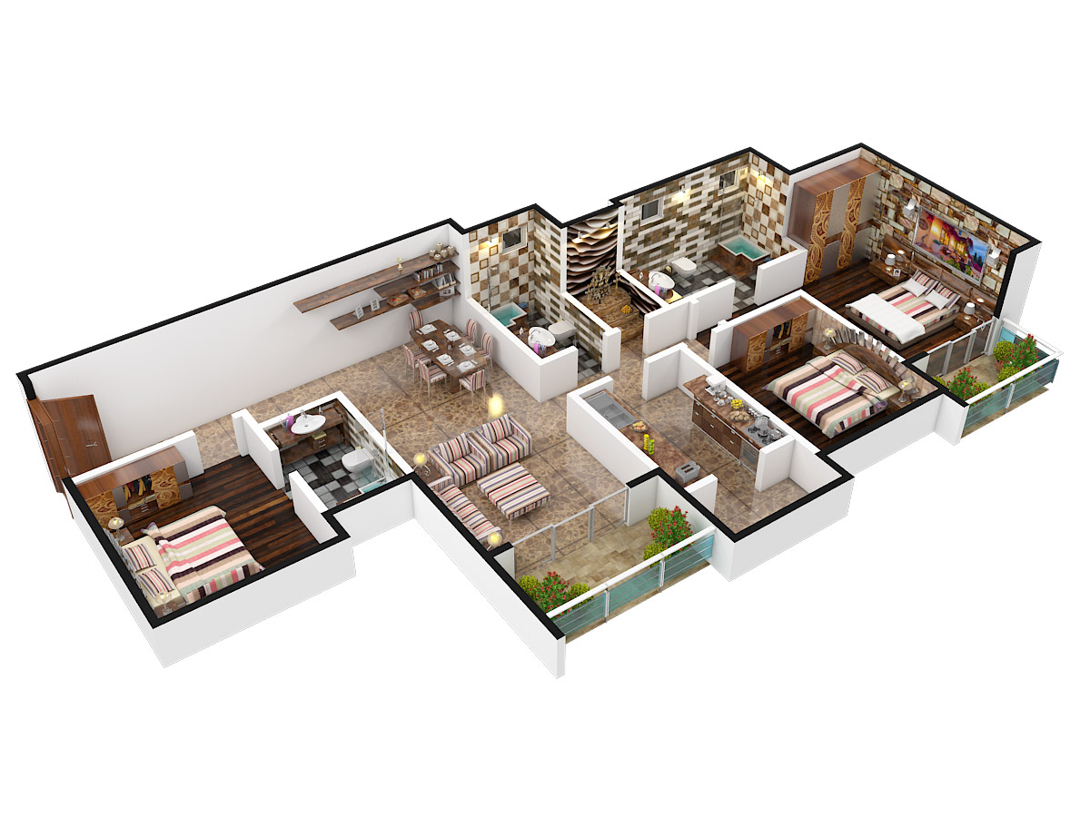 Lodha Eternis 3BHK Isometric