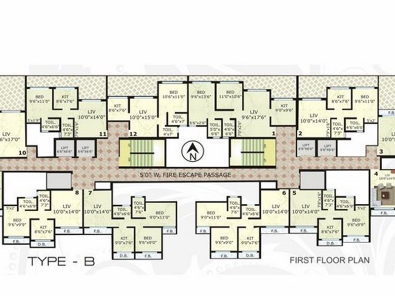 Type B 1st Floor Plan 