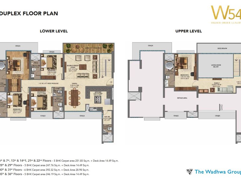 Wadhwa W54 Duplex Floor Plan