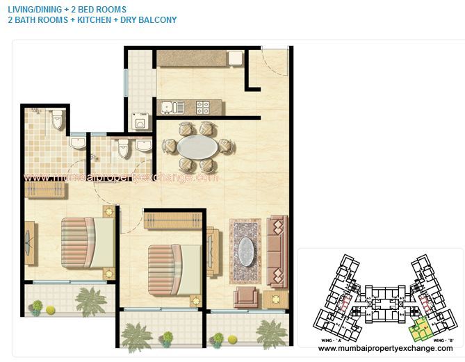 Flat on rent in Fortune Galaxy, Chembur