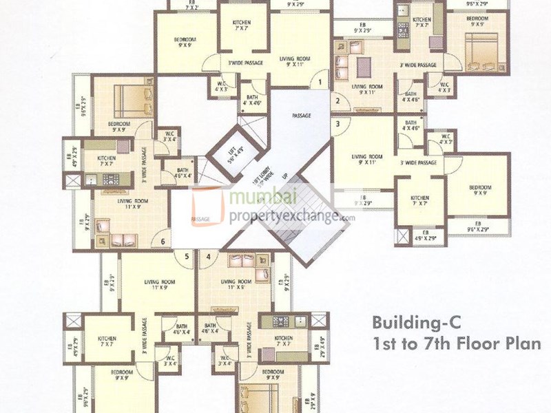 Build C 1-7th Floor Plan