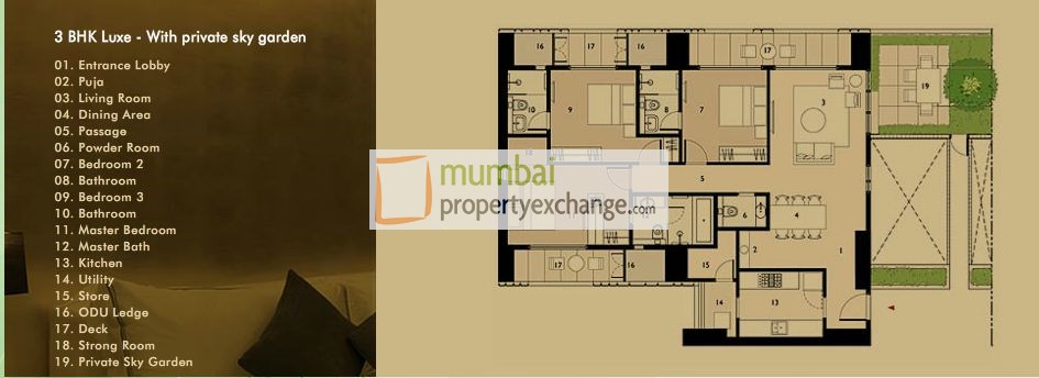 3bhk luxe private sky garden