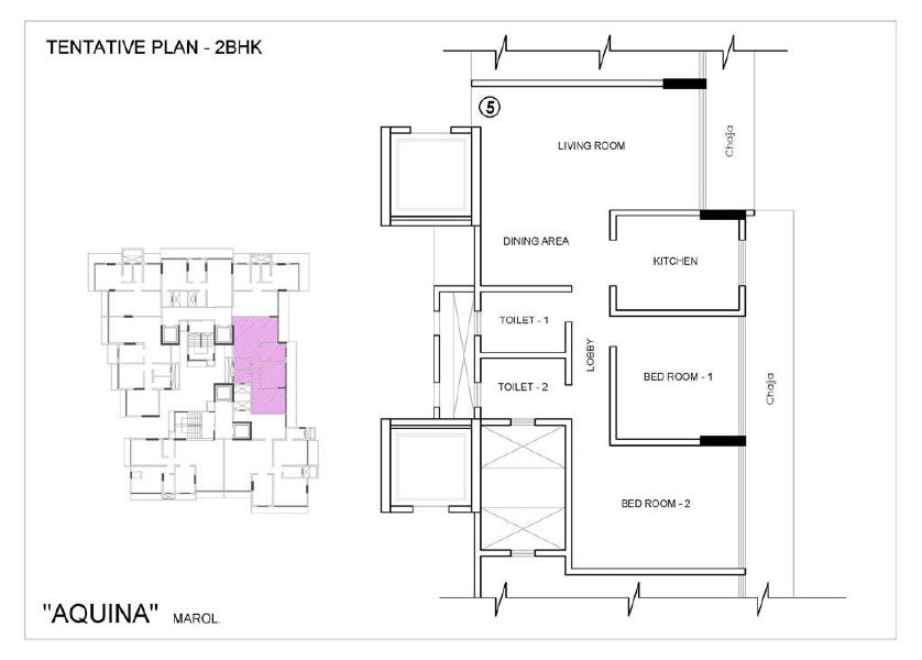 Flat on rent in Aquina, Andheri East